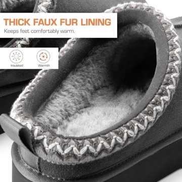 DREAM PAIRS Women's Cozy Platform Slippers for Winter