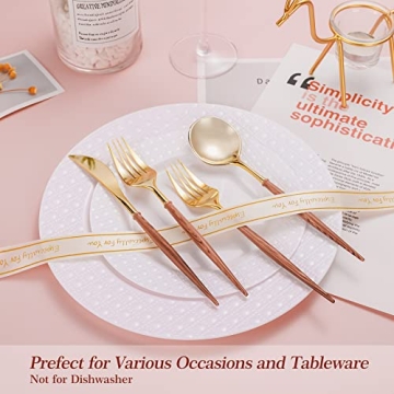 Elegant 120pcs Gold Disposable Cutlery Set for All Events