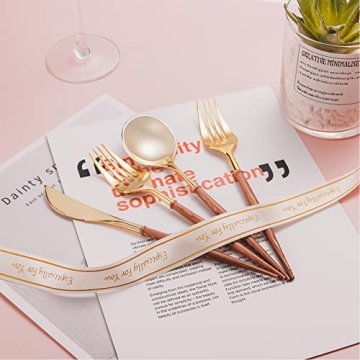 Elegant 120pcs Gold Disposable Cutlery Set for All Events