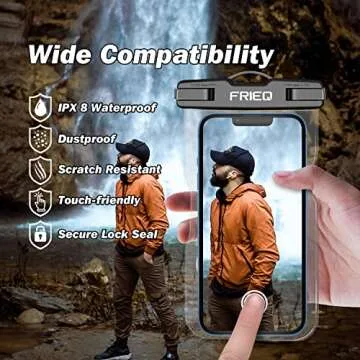 FRiEQ Waterproof Phone Pouch 2 Pack for All Adventures