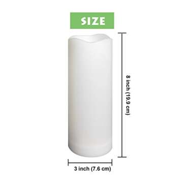 Waterproof Outdoor Flameless Pillar Candle with Timer Battery Operated Electric LED Candle Set for G...