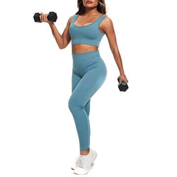 YUMSUN Matching Workout Sets for Women Activewear