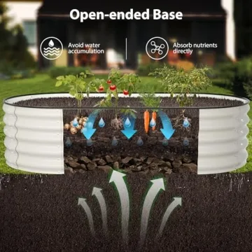 Winpull Raised Garden Bed Kit - 6x3x1.5 ft Durable Planter Box