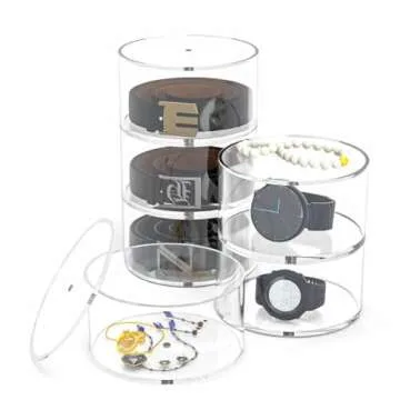 NIUBEE Acrylic 8-layer Belt Organizer for Accessories Storage