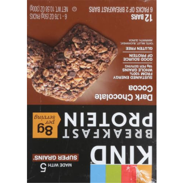 KIND Gluten Free Dark Chocolate Cocoa Bars 8g Protein
