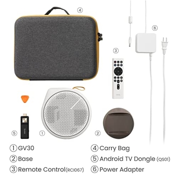 BenQ GV30 Portable HD Projector with Android TV & Bass