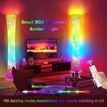 Elegant WORLD WIN Smart RGB Floor Lamp with Music Sync