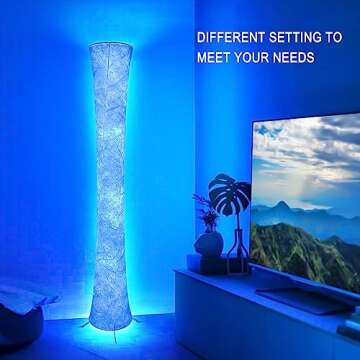 Elegant WORLD WIN Smart RGB Floor Lamp with Music Sync