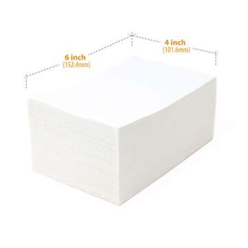 Buhbo 4" x 6" Direct Thermal Labels - Perforated BPA Free - Compatible with Zebra & Rollo Printer - Commercial Grade Shipping (500 Fanfold Labels)