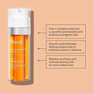 Murad Vita-C Glycolic Serum - Environmental Shield Skin Brightening Vitamin C Face Serum - Treatment Backed by Science, 1 Fl Oz