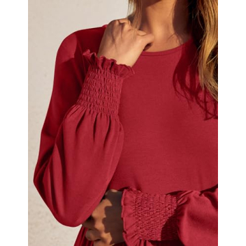 Stylish ZESICA Women's Spring Long Sleeve Dress with Pockets