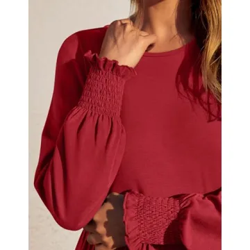 Stylish ZESICA Women's Spring Long Sleeve Dress with Pockets