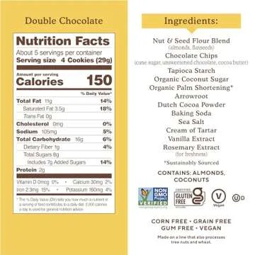 Simple Mills Double Chocolate Chip Crunchy Cookies 5.5oz