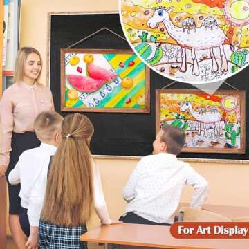 Emfogo 2-Pack Cork Board with Wooden Frame for Stylish Decor