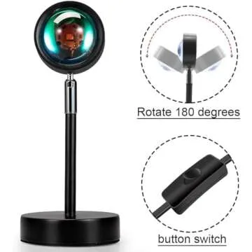 Balkwan 16 Color Sunset Projection Lamp for Mood Lighting