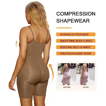 SHAPERX Tummy Control Bodysuit - Ultimate Body Shaper