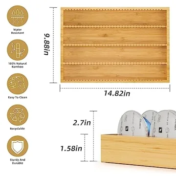 MinBoo Bamboo Coffee Pod Holder for Nespresso Storage
