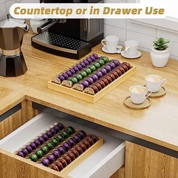 MinBoo Bamboo Coffee Pod Holder for Nespresso Storage