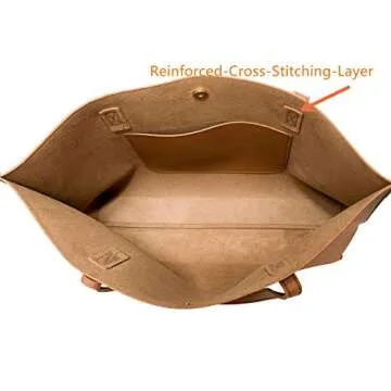 Nodykka Women Tote Bags Top Handle Satchel Handbags PU Faux Leather Tassel Shoulder Purse