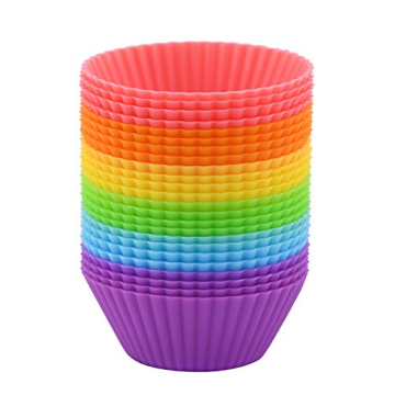 Mirenlife 2 Inch Mini Size Silicone Baking Cups - Versatile and Colorful! 24 Pack