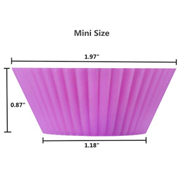 Mirenlife Colorful Mini Silicone Baking Cups for Muffins