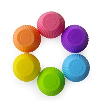 Mirenlife Colorful Mini Silicone Baking Cups for Muffins