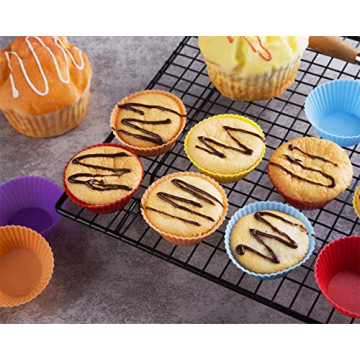 Mirenlife Colorful Mini Silicone Baking Cups for Muffins