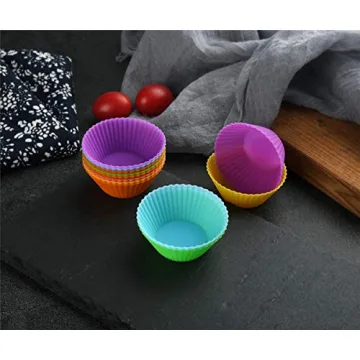 Mirenlife Colorful Mini Silicone Baking Cups for Muffins