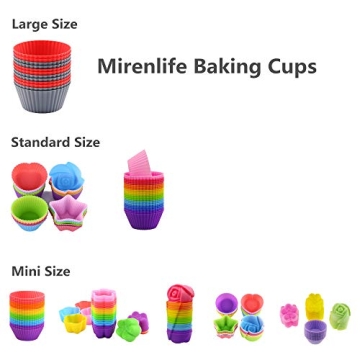 Mirenlife Colorful Mini Silicone Baking Cups for Muffins