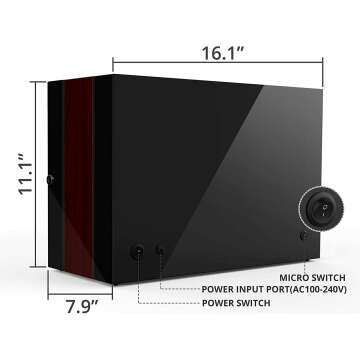 8 Slot Adjustable Watch Winder with Illumination