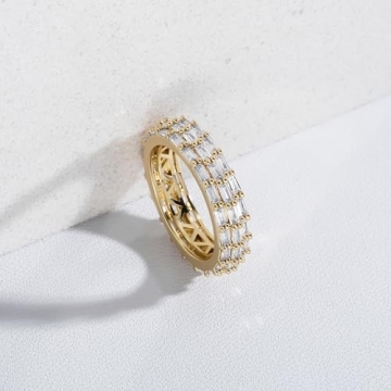 TOPGRILLZ Gold Plated Wedding Band Ring for Women