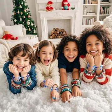 ZhowHoHo 30 Sets Snowflake Beads for Crafts Winter Wristband Making Kit Winter Pony Beads Crafts with Snowflake Sign Snow Winter Letter Beads Winter Jewelry DIY Arts and Crafts Gifts (Winter)