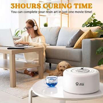 LET'S RESIN Curing Machine for Resin, 3 Hours Auto Curing Resin Dryer One-Button Setting with Large ...