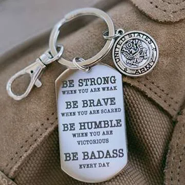 Durable Army Keychain for Proud Supporters