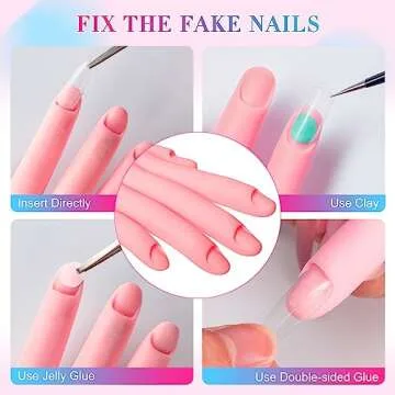 Buqikma Nail Practice Hand for Acrylic Nails - Flexible & Realistic