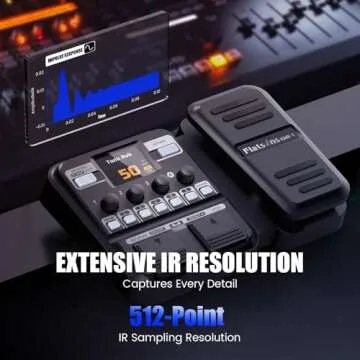 Flatsons KMF-1 Multi Effects Guitar Pedal, 18 Amp/Cab Electric Guitar Effects Processor with 77 Effects, 42 Drum Rhythms, Aux In, Looper Wah Reverb Tuner Distortion Pedal for Indoor Outdoor