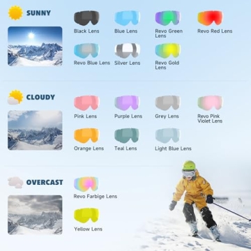 Findway Kids Ski Goggles - Perfect OTG Design for Comfort and Safety