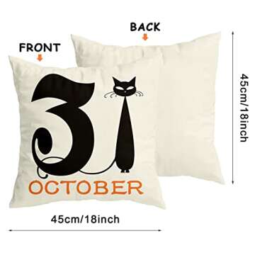 RioGree Halloween Decorations Pillow Covers 18x18 Set of 4 for Halloween Decor Indoor Outdoor, Party...