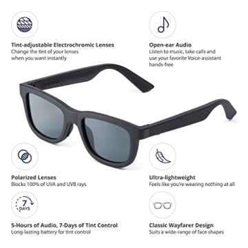 Ampere Dusk Smart Sunglasses with Adjustable Tint and Audio