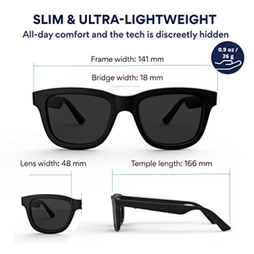 Ampere Dusk Smart Sunglasses with Adjustable Tint and Audio