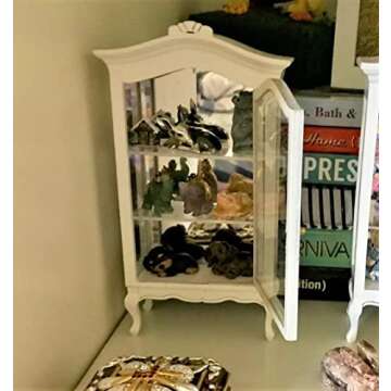 Miniature Wooden Display Cabinet for Dollhouse Treasures