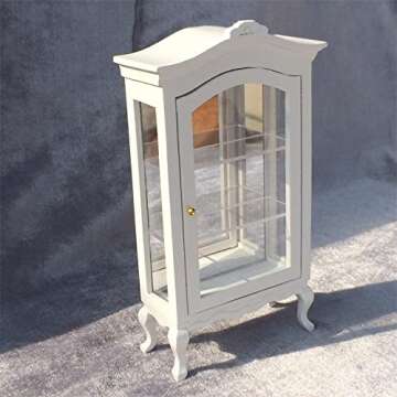 Miniature Wooden Display Cabinet for Dollhouse Treasures