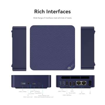 Beelink U59 Pro Mini Pc with 11th Gen 4 Core Processor N5105,16GB DDR4 500GB SSD Mini Desktop Computers, Micro Pc Support Dual LAN/HDMI2.0 4K@60Hz/Type-C/WiFi5/BT4.0 for Home/Office/School