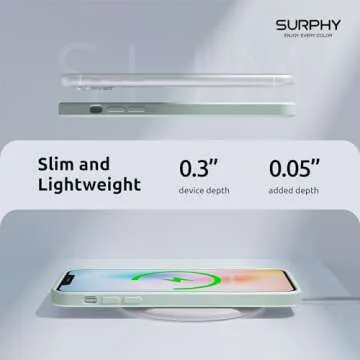 SURPHY Design for iPhone 11 Pro Max Case with Camera Protection, Straight Edge Design Liquid Silicone Slim Case, Seafoam