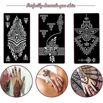 Koogel Henna Tattoo Stencil Kit with 97 Designs for Fun