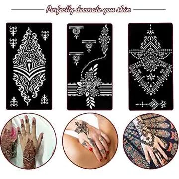 Koogel Henna Tattoo Stencil Kit with 97 Designs for Fun