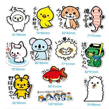 Cute Animal Cartoon Sticker Pack 36PCS Cute Anime Laptop Stickers Vinyl Waterproof Stickers for Latop Skateboard Guitar Travel Bicycle Luggage Water Bottle