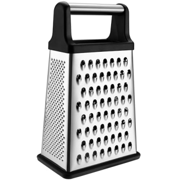 Spring Chef Professional Cheese Grater - XL Stainless Steel 4-Sided