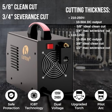 Lotos LTP5000D Plasma Cutter 2024 Upgrade for Precision Cuts