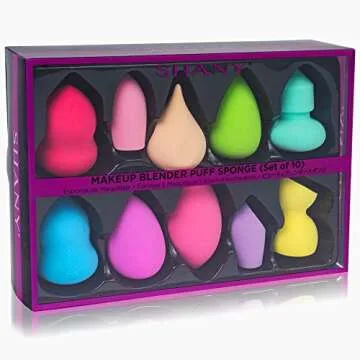 SHANY Blender Makeup Sponge Blending Puff Set - 10 Pcs, High-density, Multifunctional, Latex-free